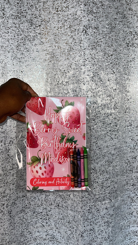 Custom Coloring Book/Crayons (6)