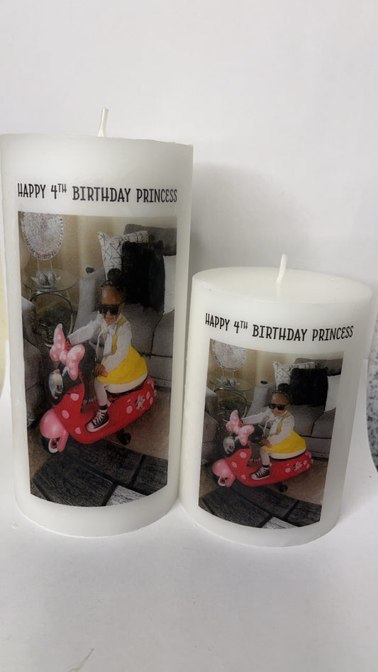 Memory Photo Candle Bundle – Includes Regular & Mini Custom Keepsake Candles