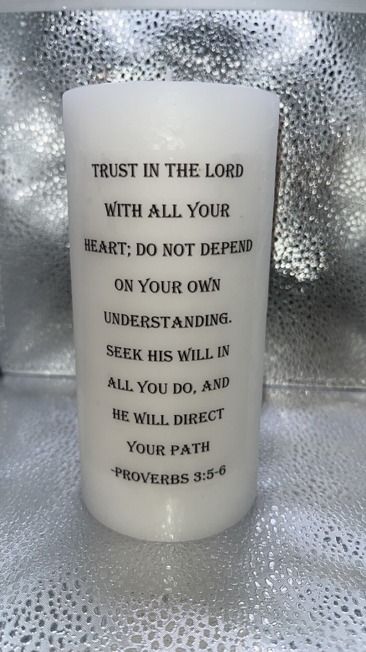 Scripture/Poem Candle – Personalized Keepsake Gift